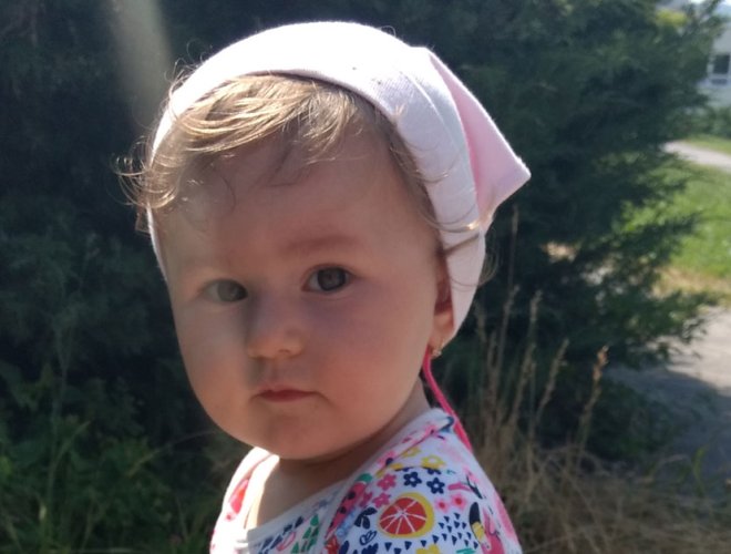 Fotka malej Natálky, ktorej pomohol Lidl v rámci projektu Od začiatku v dobrých rukách