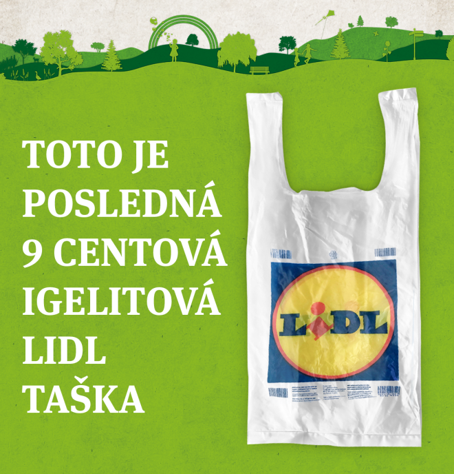 Posledná 9 centová igelitová Lidl taška