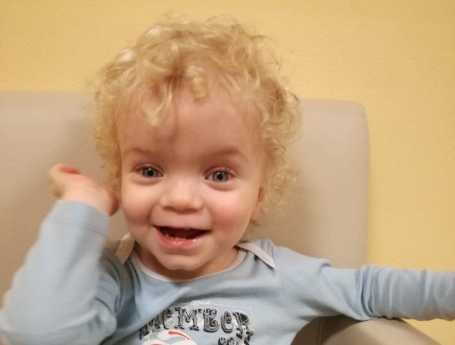 Fotka malého Miška, ktorému pomohol Lidl v rámci projektu Od začiatku v dobrých rukách