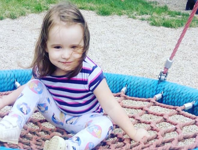 Fotka malej Kristínky, ktorej pomohol Lidl v rámci projektu Od začiatku v dobrých rukách