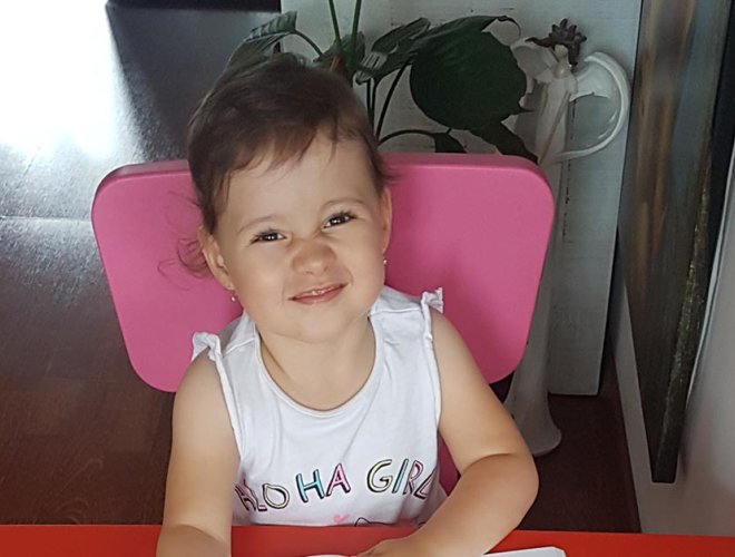 Fotka malej Natálky, ktorej pomohol Lidl v rámci projektu Od začiatku v dobrých rukách